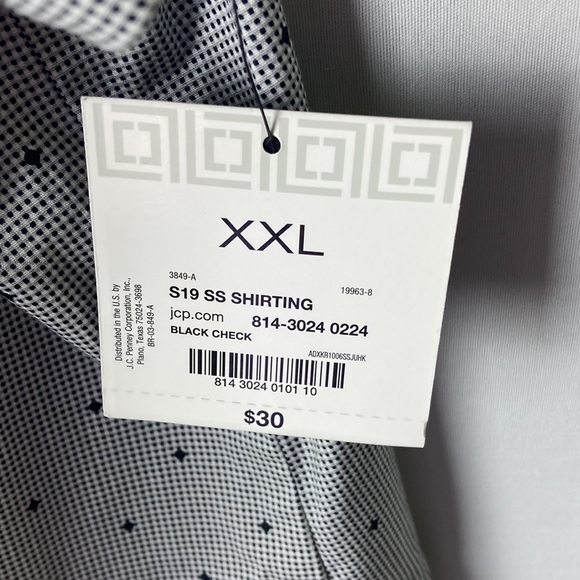 Liz, Claiborne, 2X, black and white short sleeve shirt - Picture 5 of 8